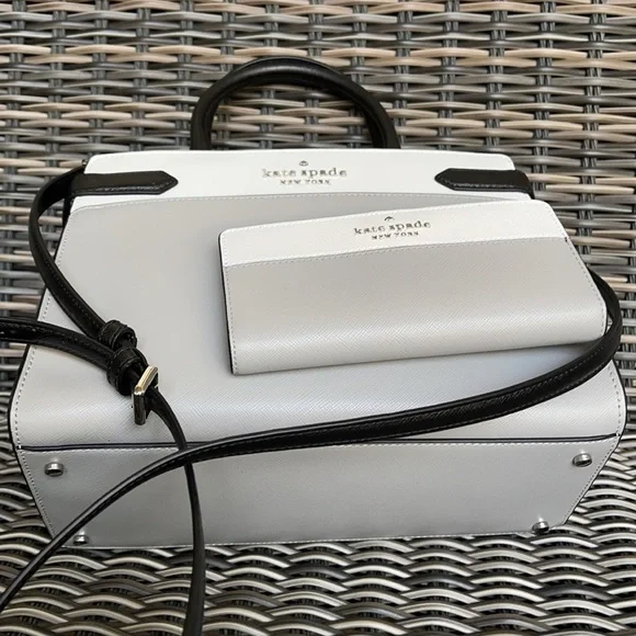 Kate Spade Staci Colorblock Medium Satchel & Staci Colorblock Large Slim Bifold - Picture 14 of 16